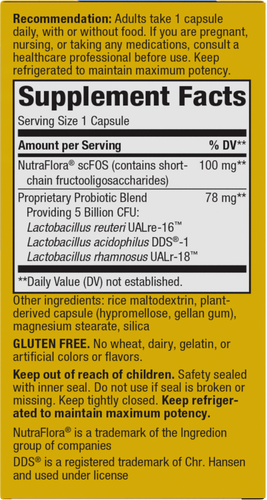 Nature's Way® | Primadophilus Reuteri Probiotics - right side of pack Sku:14240