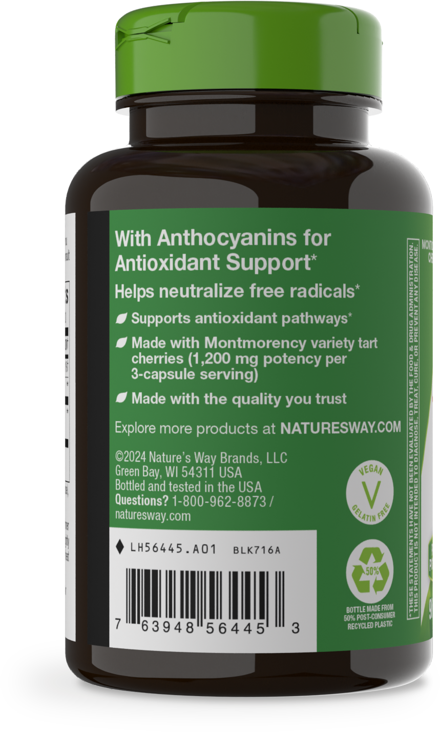 <{%MAIN3_56445%}>Nature's Way® | Tart Cherry Ultra Capsules - left side of pack