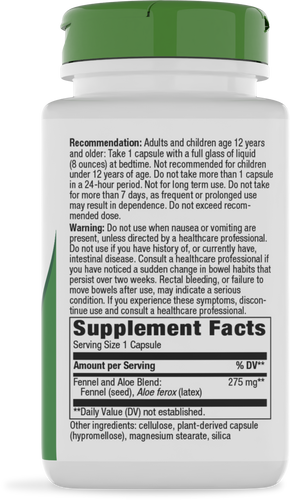 Nature's Way® | Aloe Latex With Fennel - right side of pack Sku:10150