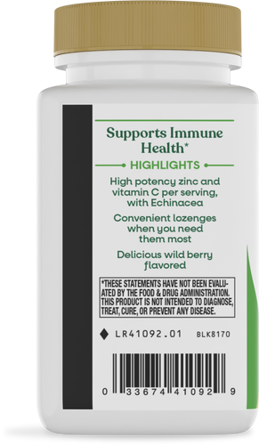 Nature's Way® | Zinc Lozenges - left side of pack Sku:41092