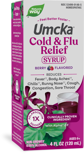 Nature's Way® | Umcka Cold & Flu Relief Syrup, 4 fl oz (120 ml), Berry Sku:15148