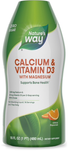 Nature's Way® | Calcium & Vitamin D3, 16 fl oz (480 ml), Citrus Sku:ST1388
