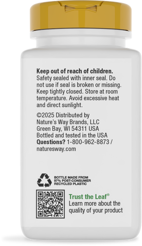 Nature's Way® | Vitamin E D-Alpha Tocopherol - back of pack Sku:40211