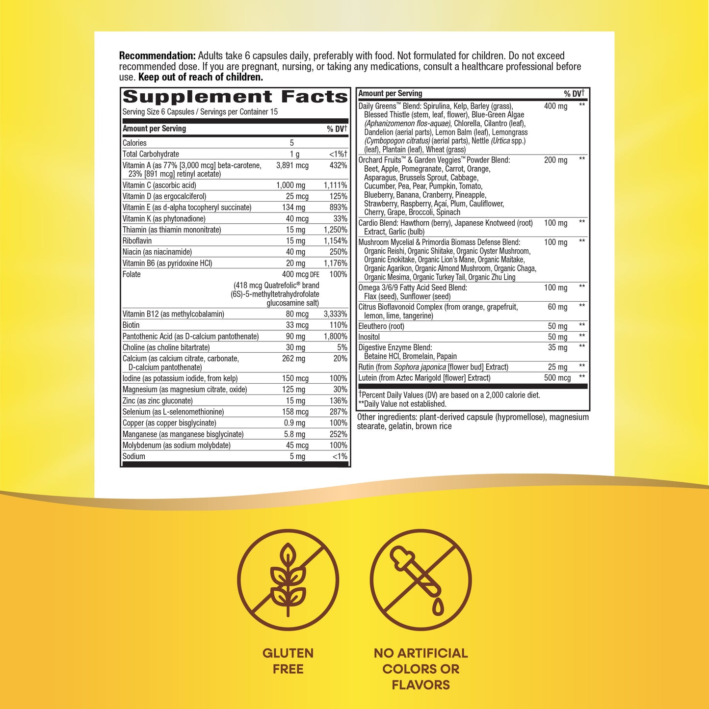 <{%MAIN7_15092%}>Nature's Way® | Alive! Max6 Potency Adult Complete Multivitamin-No Added Iron