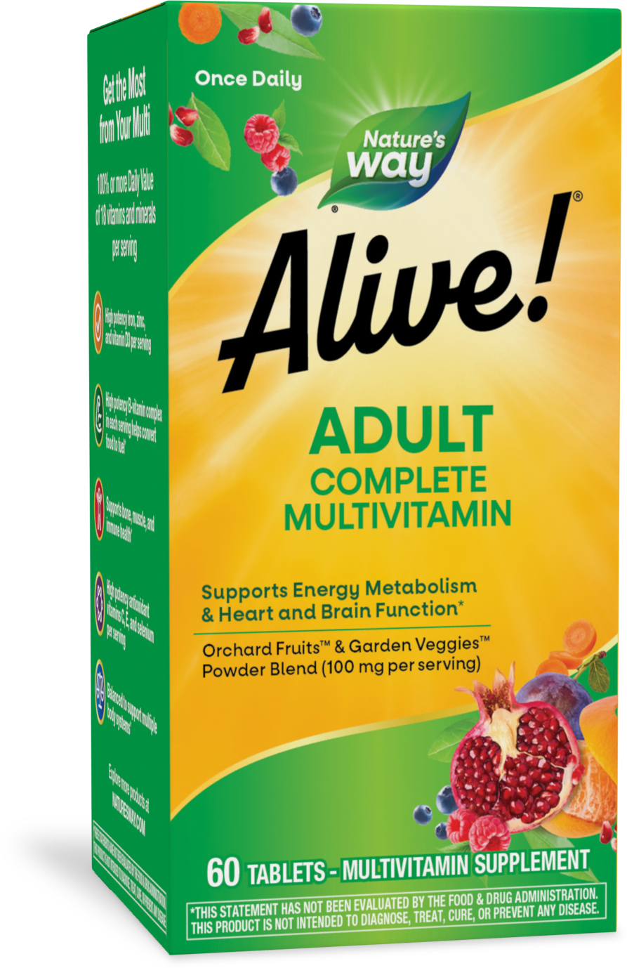 <{%PRIMARY_60192%}>Nature's Way® | Alive! Adult Complete Multivitamin, 60 tablets