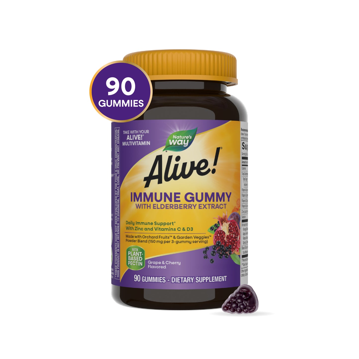 <{%MAIN7_10484%}>Nature's Way® | Alive! Immune Gummy With Elderberry Extract