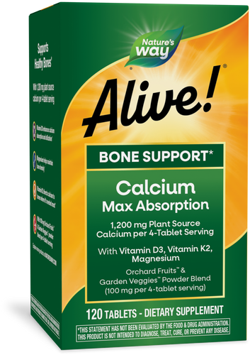 Nature's Way® | Alive! Calcium Bone Support, 120 tablets Sku:15839