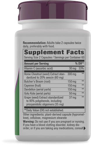 Nature's Way® | Leg Veins Premium Blend - right side of pack Sku:15335