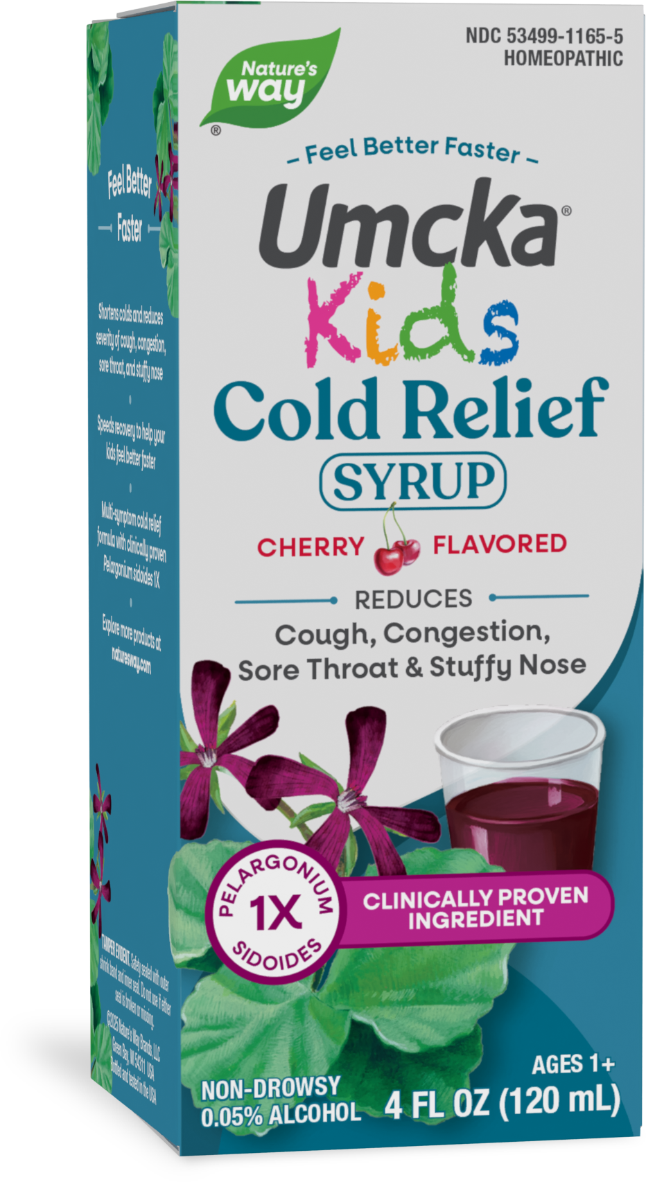 <{%PRIMARY_60165%}>Nature's Way® | Umcka Kids Cold Relief Syrup, 4 fl oz (120 ml), Cherry