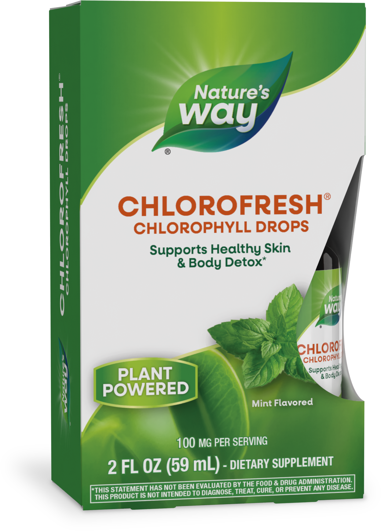 <{%PRIMARY_10008%}>Nature's Way® | Chlorofresh Chlorophyll Drops, 2 fl oz (59 ml), Mint