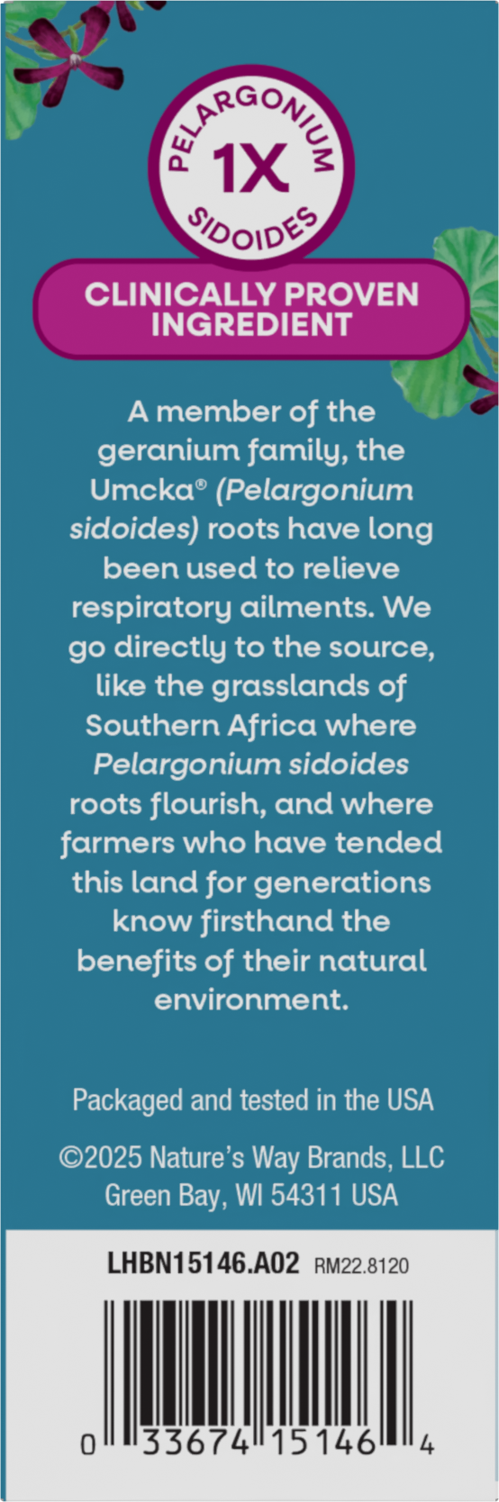 <{%MAIN3_15146%}>Nature's Way® | Umcka Cold Relief Hot Drink - left side of pack