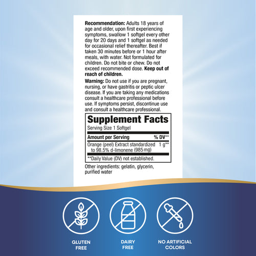 Nature's Way® | Heartburn Free! Orange Peel Extract Sku:09110