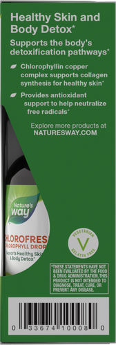Nature's Way® | Chlorofresh Chlorophyll Drops - right side of pack Sku:10008