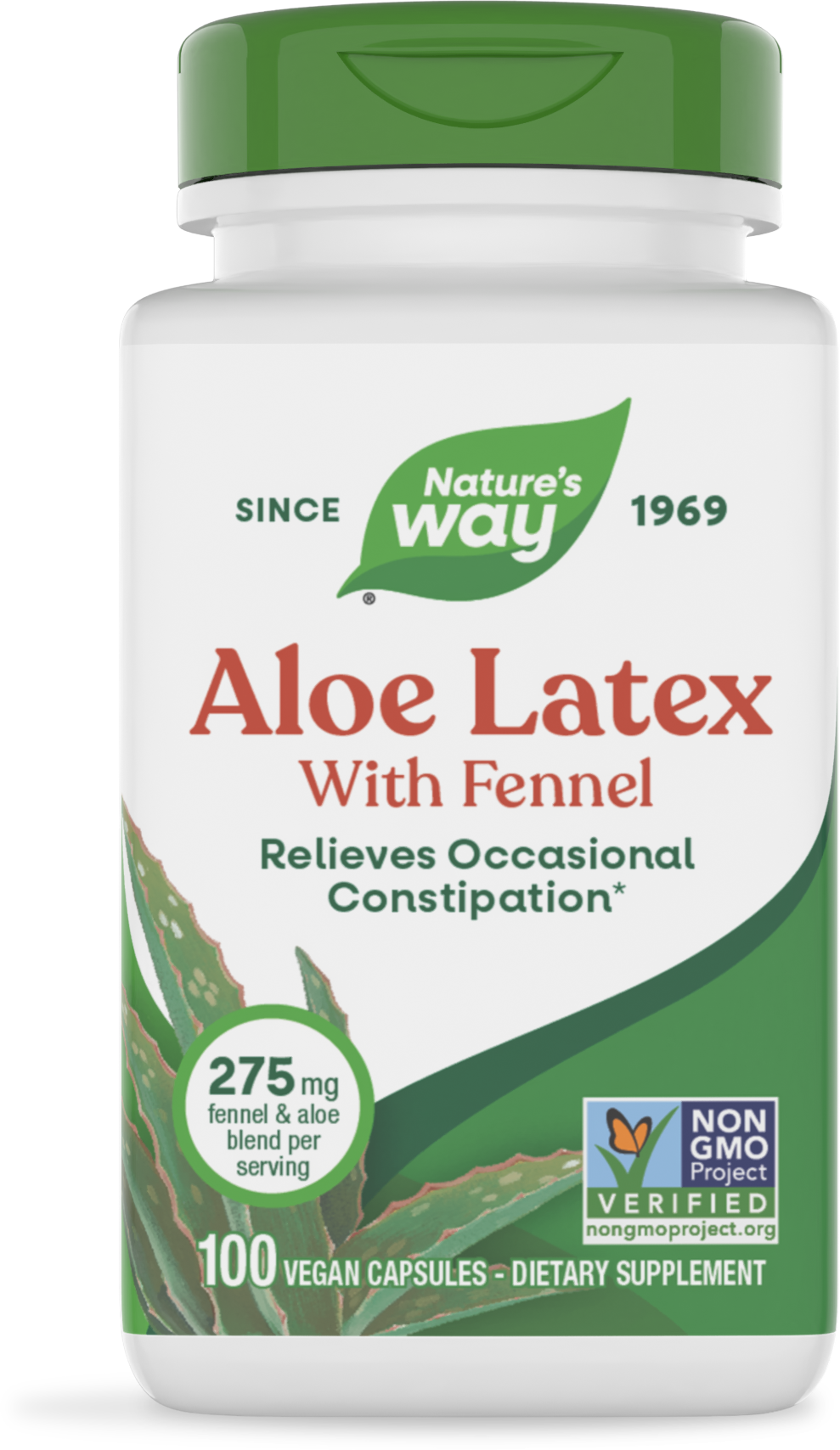 <{%PRIMARY_10150%}>Nature's Way® | Aloe Latex With Fennel, 100 capsules