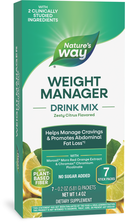 <{%PRIMARY_14987%}>Nature's Way® | Weight Manager Drink Mix, 7 drink mixes, Zesty Citrus