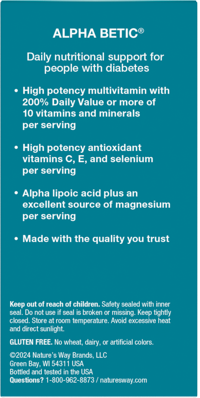 <{%MAIN3_60038%}>Nature's Way® | Alpha Betic Multivitamin - back of pack