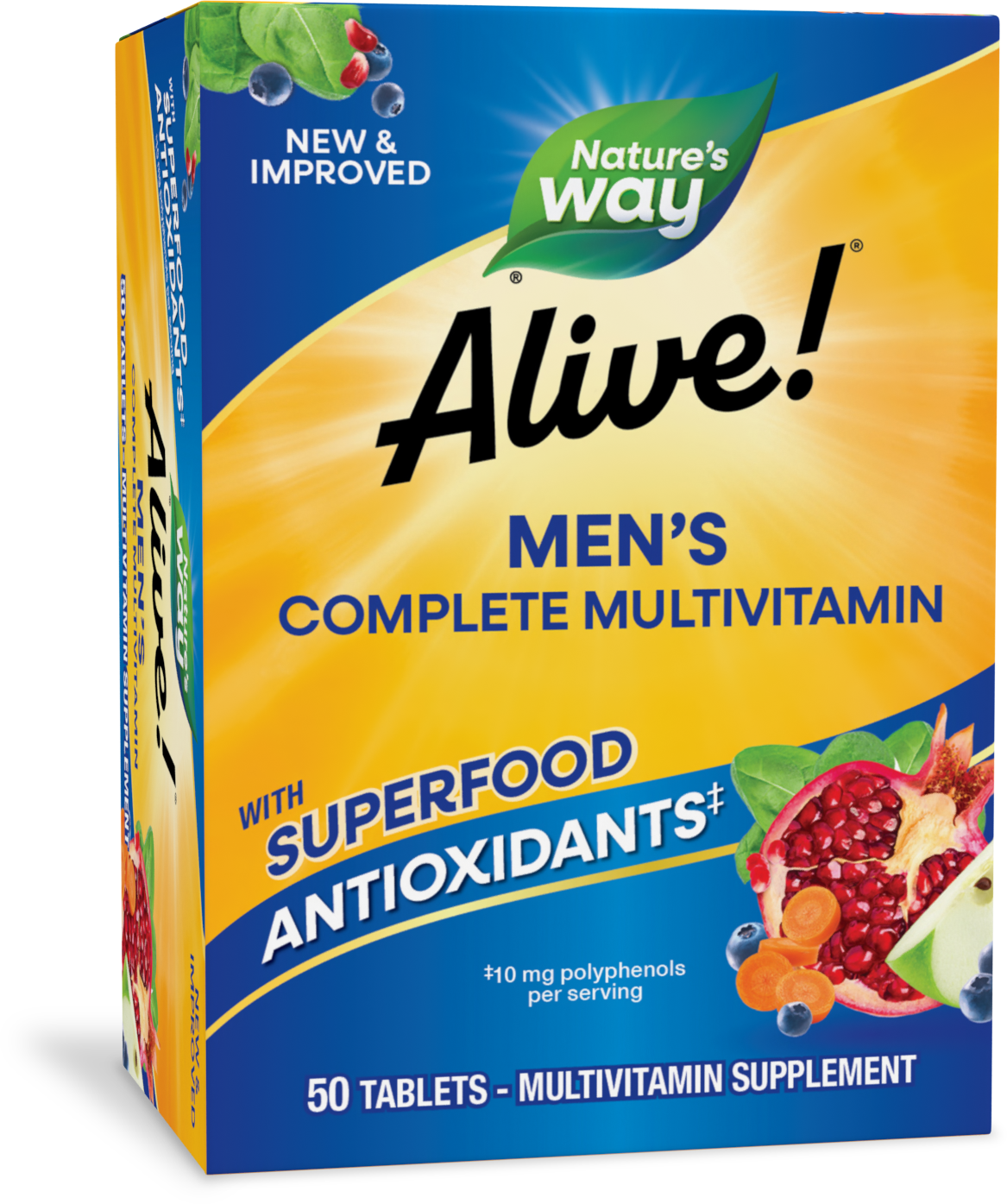 <{%PRIMARY_13660%}>Nature's Way® | Alive! Men's Complete Multivitamin, 50 tablets