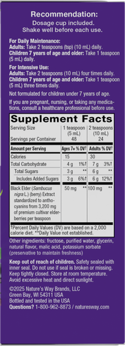 Nature's Way® | Sambucus Traditional Elderberry Immune Syrup - right side of pack Sku:15332