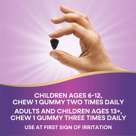 Sambucus Cough Relief + Immune Elderberry Gummy Supplement Facts