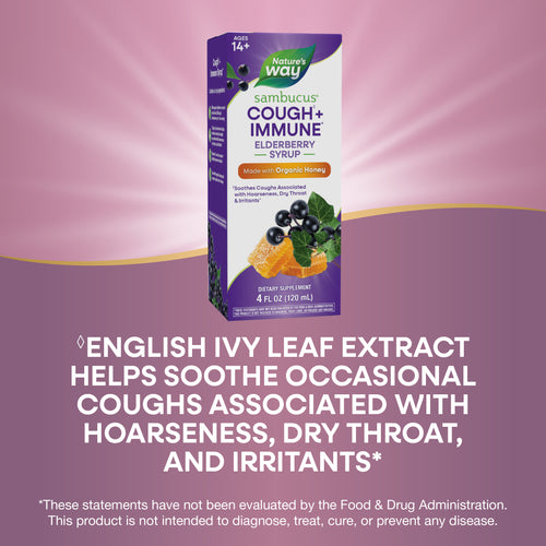 Nature's Way® | Sambucus Cough + Immune Elderberry Syrup Sku:13313