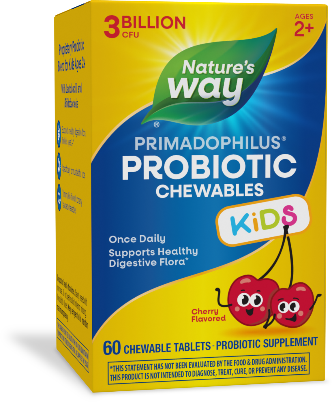 <{%PRIMARY_11035%}>Nature's Way® | Primadophilus Kids Probiotic, 60 chewables, Cherry