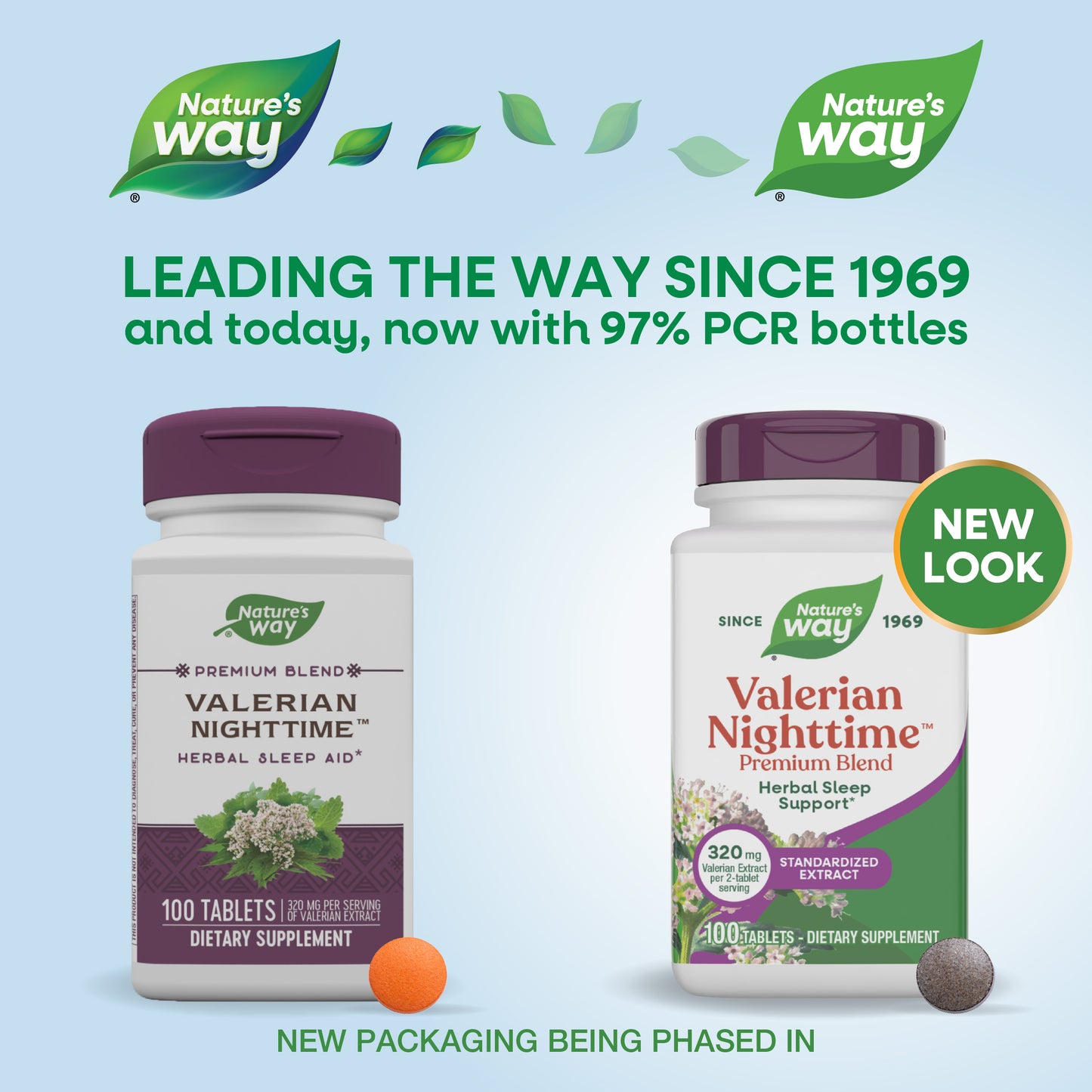 <{%MAIN1_6640%}>Nature's Way® | Valerian Nighttime - package updates old to new