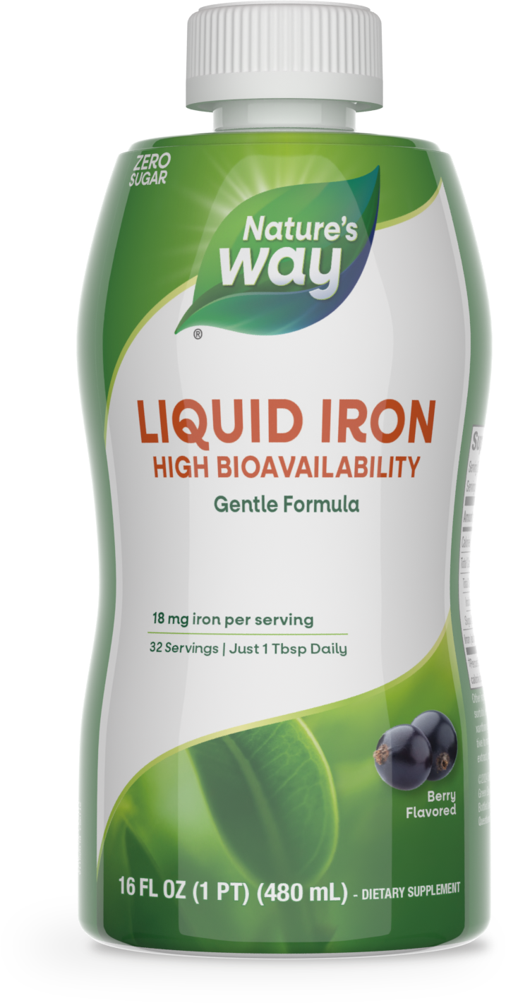 <{%PRIMARY_ST1923%}>Nature's Way® | Liquid Iron, 16 fl oz (480 ml), Berry