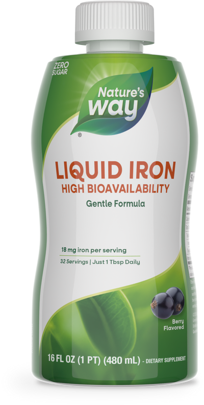 <{%PRIMARY_ST1923%}>Nature's Way® | Liquid Iron, 16 fl oz (480 ml), Berry