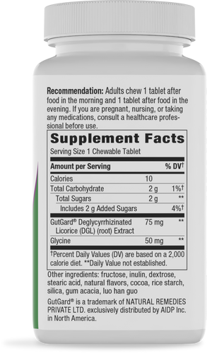 Nature's Way® | DGL Ultra - right side of pack Sku:09101