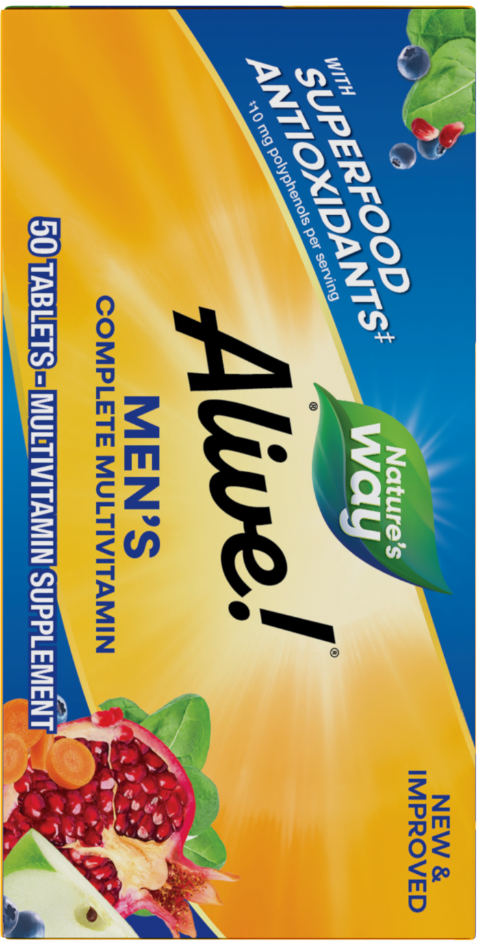 <{%MAIN11_13660%}>Nature's Way® | Alive! Men's Complete Multivitamin - left side of pack