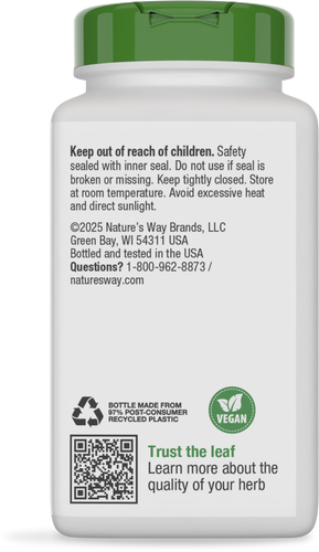 Nature's Way® | Cayenne Fruit - back of pack Sku:11508