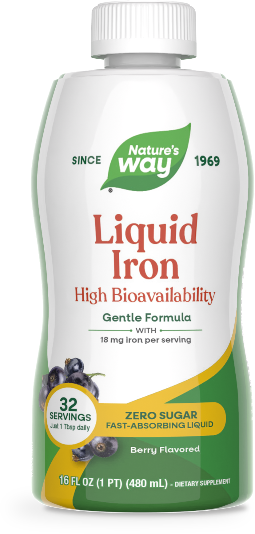 <{%PRIMARY_ST1923%}>Nature's Way® | Liquid Iron, 16 fl oz (480 ml), Berry