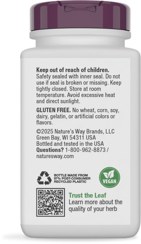 Nature's Way® | Ginkgo - back of pack Sku:61600