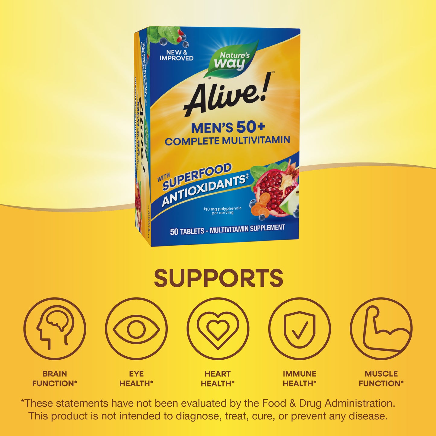 <{%MAIN6_undefined%}>Nature's Way® | Alive!® Men's 50+ Complete Multivitamin