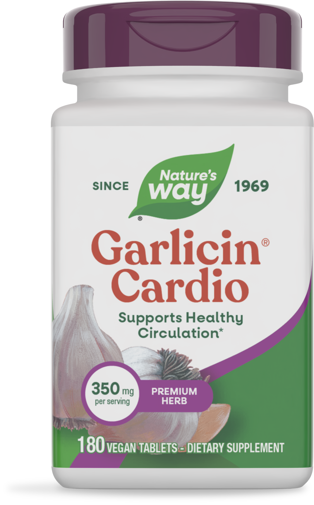<{%PRIMARY_15067%}>Nature's Way® | Garlicin Cardio, 180 tablets