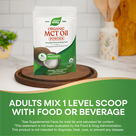 Organic MCT Oil Powder Supplement Facts