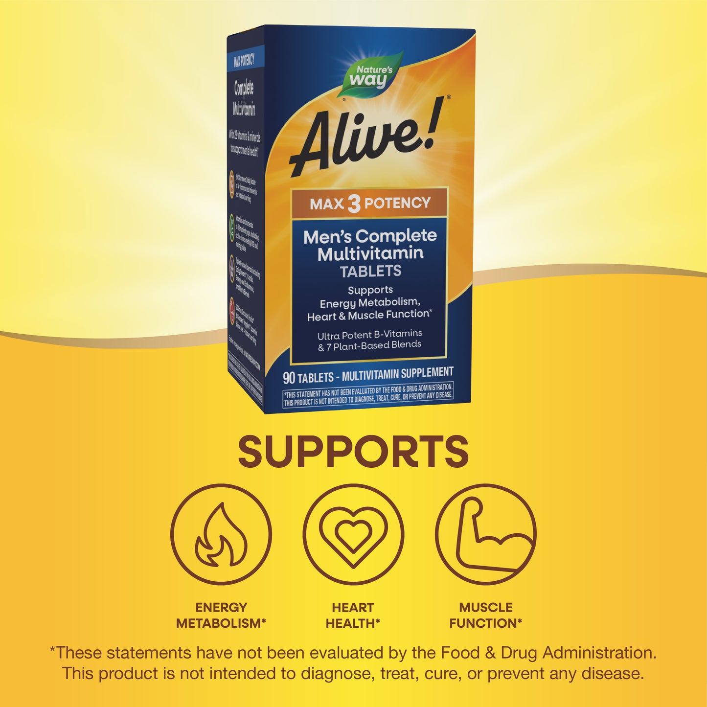 <{%MAIN6_15542%}>Nature's Way® | Alive! Max3 Potency Men's Complete Multivitamin Tablets