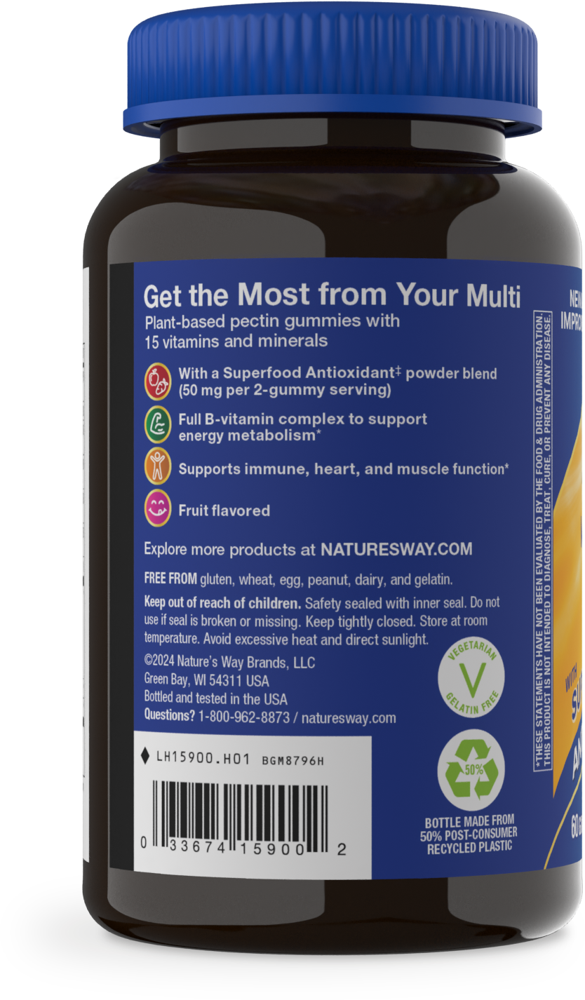 <{%MAIN10_15900%}>Nature's Way® | Alive! Men's Gummy Multivitamin - left side of pack