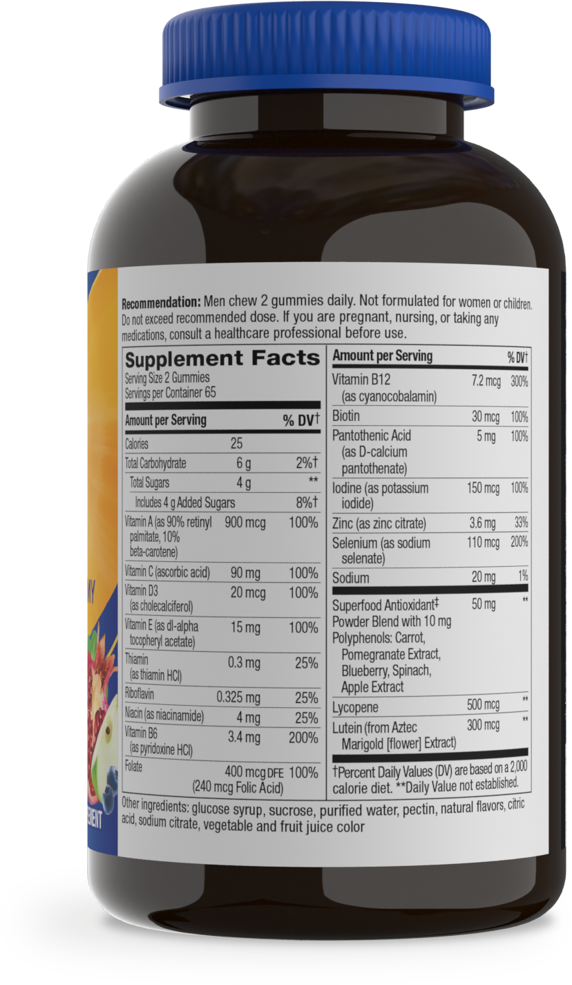 <{%MAIN8_15151%}>Nature's Way® | Alive! Men's 50+ Gummy Multivitamin - right side of pack