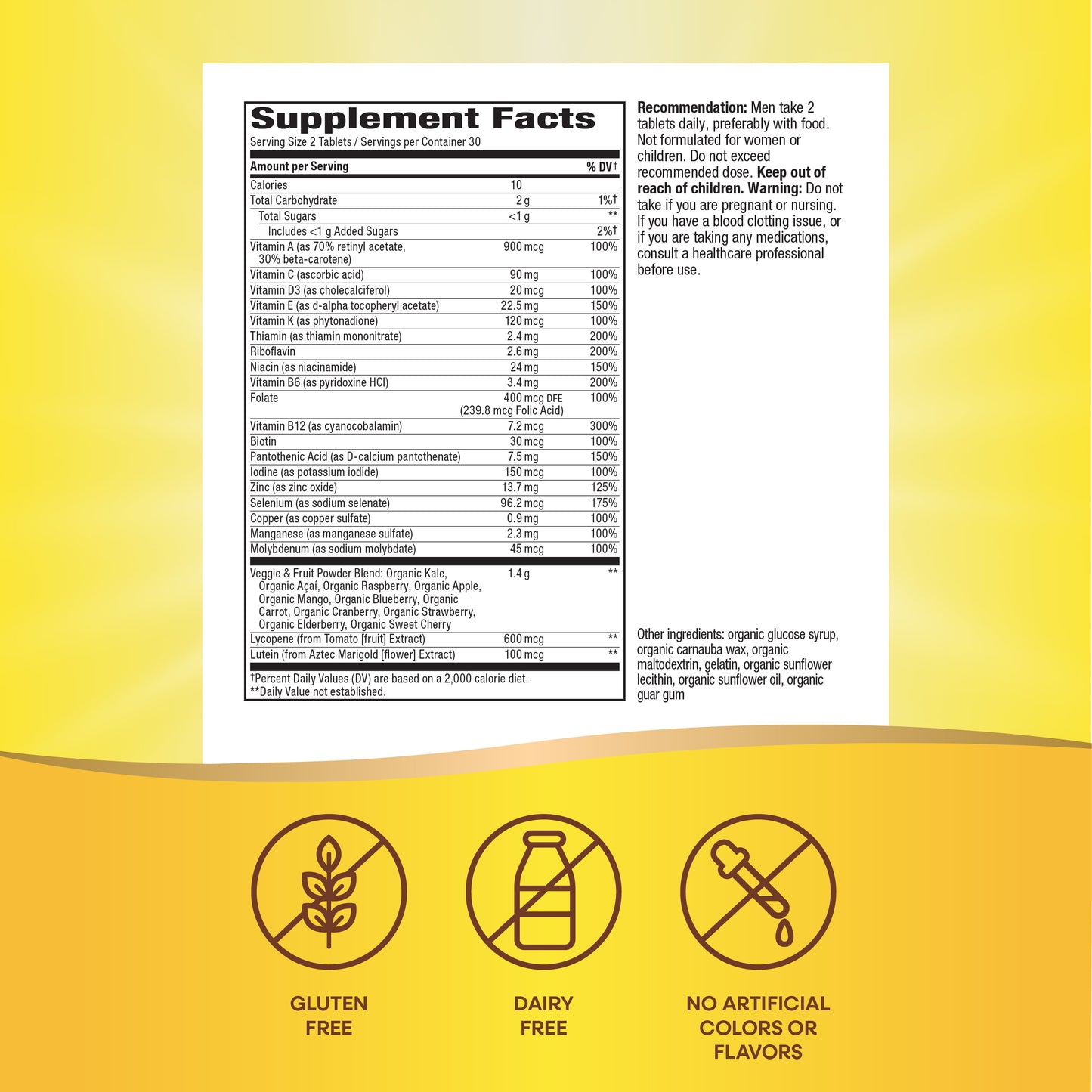 <{%MAIN7_12112%}>Nature's Way® | Alive! Men's Garden Goodness Complete Multivitamin