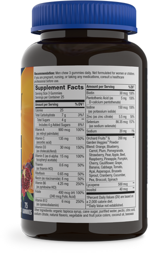 Nature's Way® | Alive! Premium Men's Gummy Multivitamin - right side of pack Sku:15895