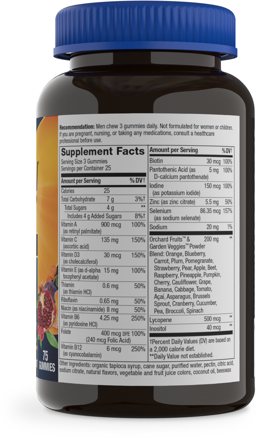 <{%MAIN2_15895%}>Nature's Way® | Alive! Premium Men's Gummy Multivitamin - right side of pack