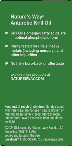 Nature's Way® | Krill Oil - left side of pack Sku:15432