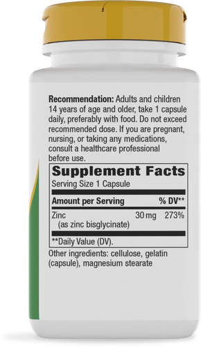 Nature's Way® | Zinc Chelate - right side of pack Sku:41091
