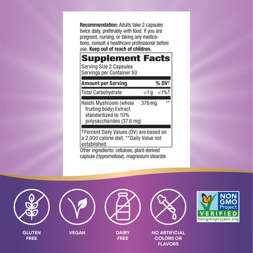 Nature's Way® | Reishi Mushroom Standardized Extract Sku:62700