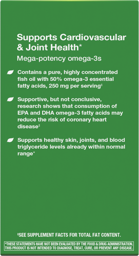 Nature's Way® | Fisol Fish Oil - back of pack Sku:15334