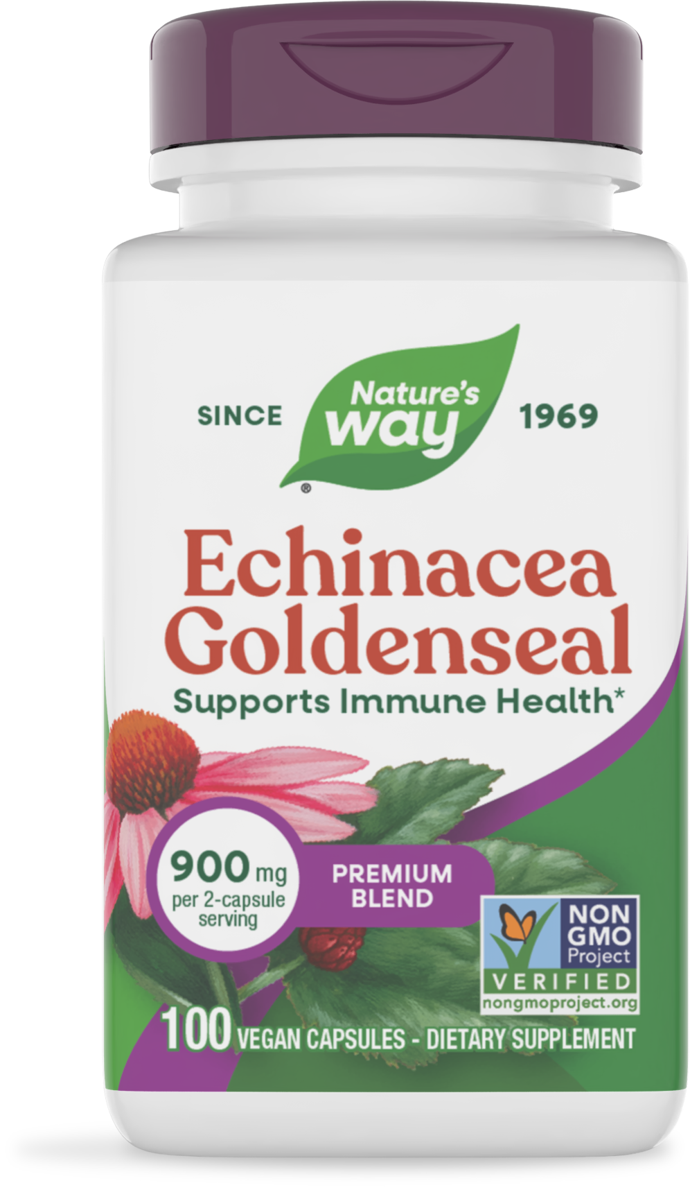<{%PRIMARY_415%}>Nature's Way® | Echinacea Goldenseal Premium Blend, 100 capsules