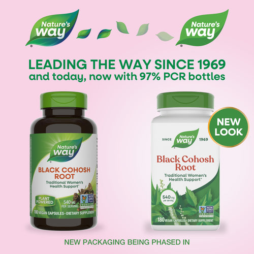 Nature's Way® | Black Cohosh Root - package updates old to new Sku:14690