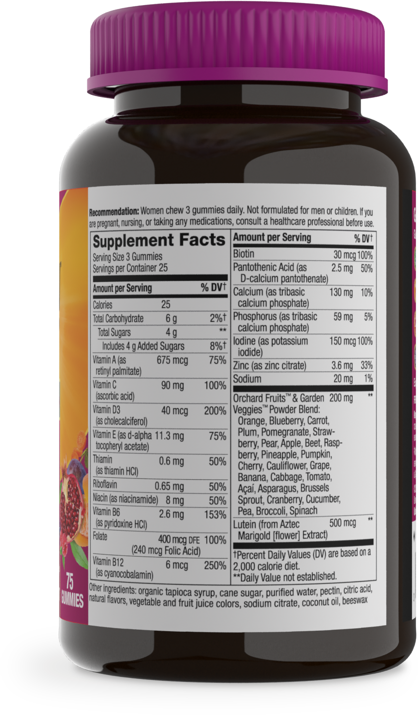 <{%MAIN2_15899%}>Nature's Way® | Alive! Premium Women's 50+ Gummy Multivitamin - right side of pack