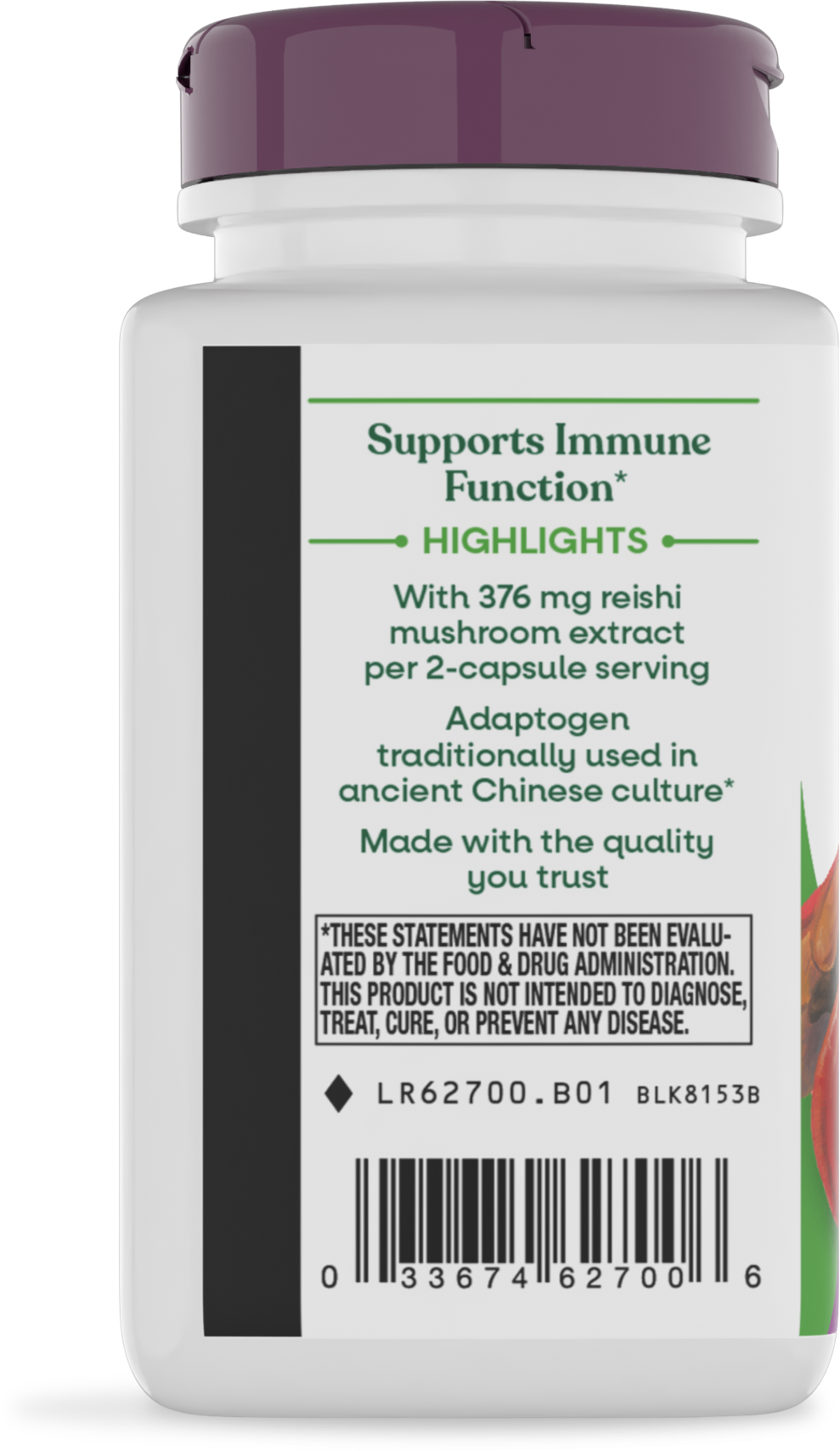 <{%MAIN3_62700%}>Nature's Way® | Reishi Mushroom Standardized Extract - left side of pack